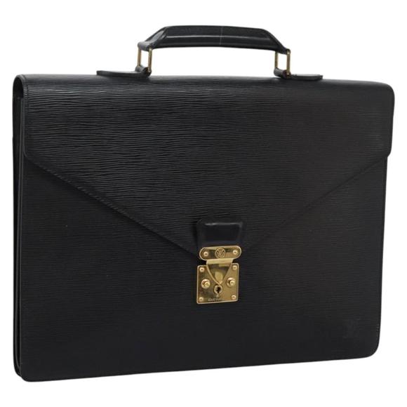LOUIS VUITTON Epi Serviette Conseiller Briefcase Black M54422 LV Auth bs17184 - Picture 1 of 16